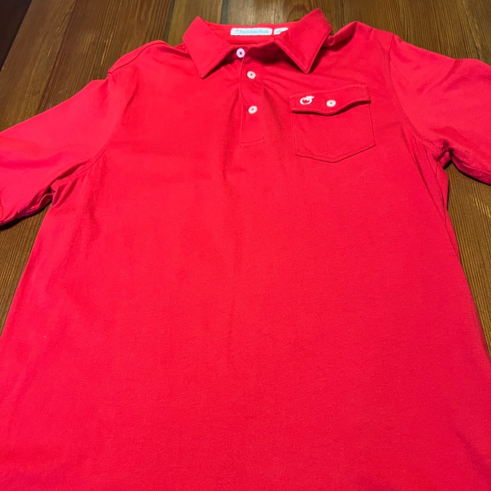 Peach State Pride Red Short Sleeve Polo